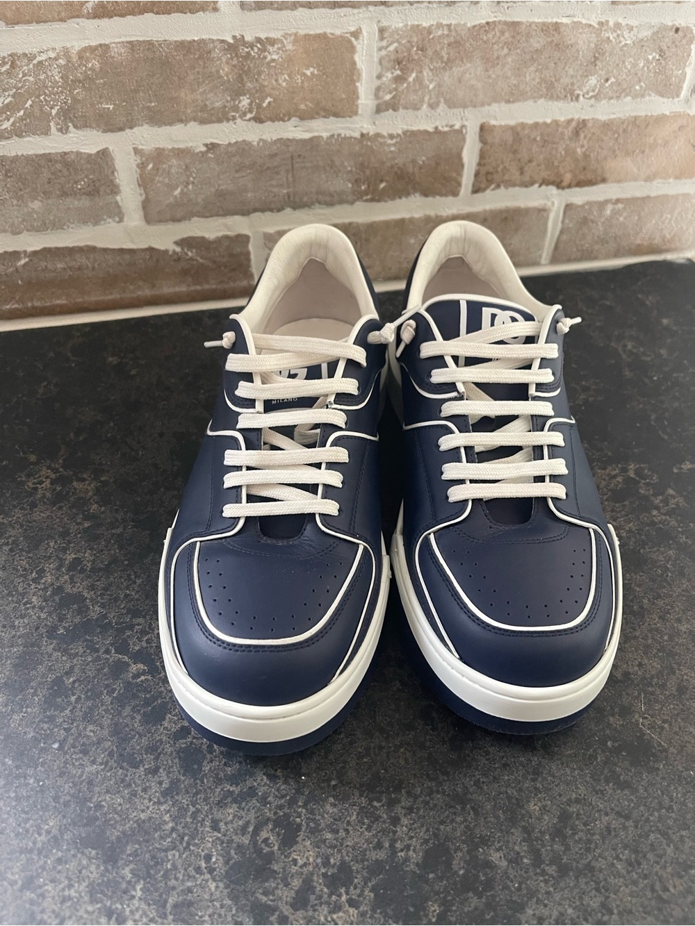 Dolce & Gabbana Navy and white Low-Top Sneakers Men’s